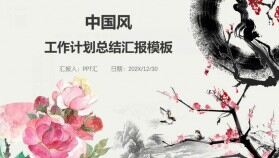 中國風(fēng)桃花古風(fēng)計(jì)劃總結(jié)宣講匯報(bào)PPT