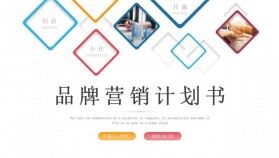 彩色簡(jiǎn)潔方框品牌營(yíng)銷策劃PPT模板