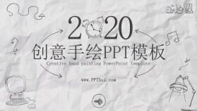 2020年創(chuàng)意手繪卡通個(gè)人述職報(bào)告PPT模板